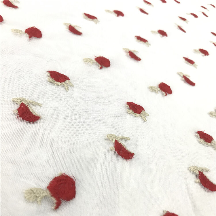 Embroidered Fabric Dress Rose Polyester for Women's Wear Wholesale Sup 4